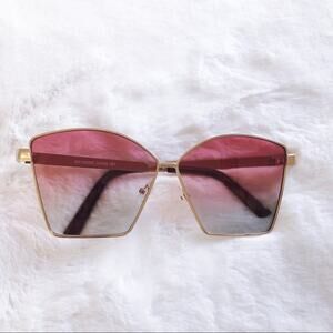 Aubrey Dark Pink Gradient Oversized Sunglasses